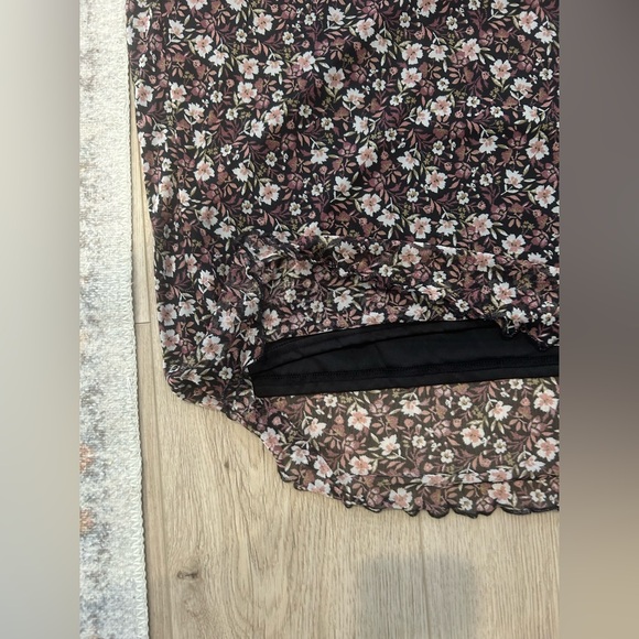 Torrid Womens Floral Midi Chiffon Skirt Size 3X Black Cottagecore Spring - Picture 4 of 10